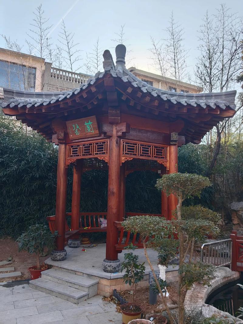 亭子#長廊#仿古建筑 #園林景觀工程 #古建青磚青瓦磚雕